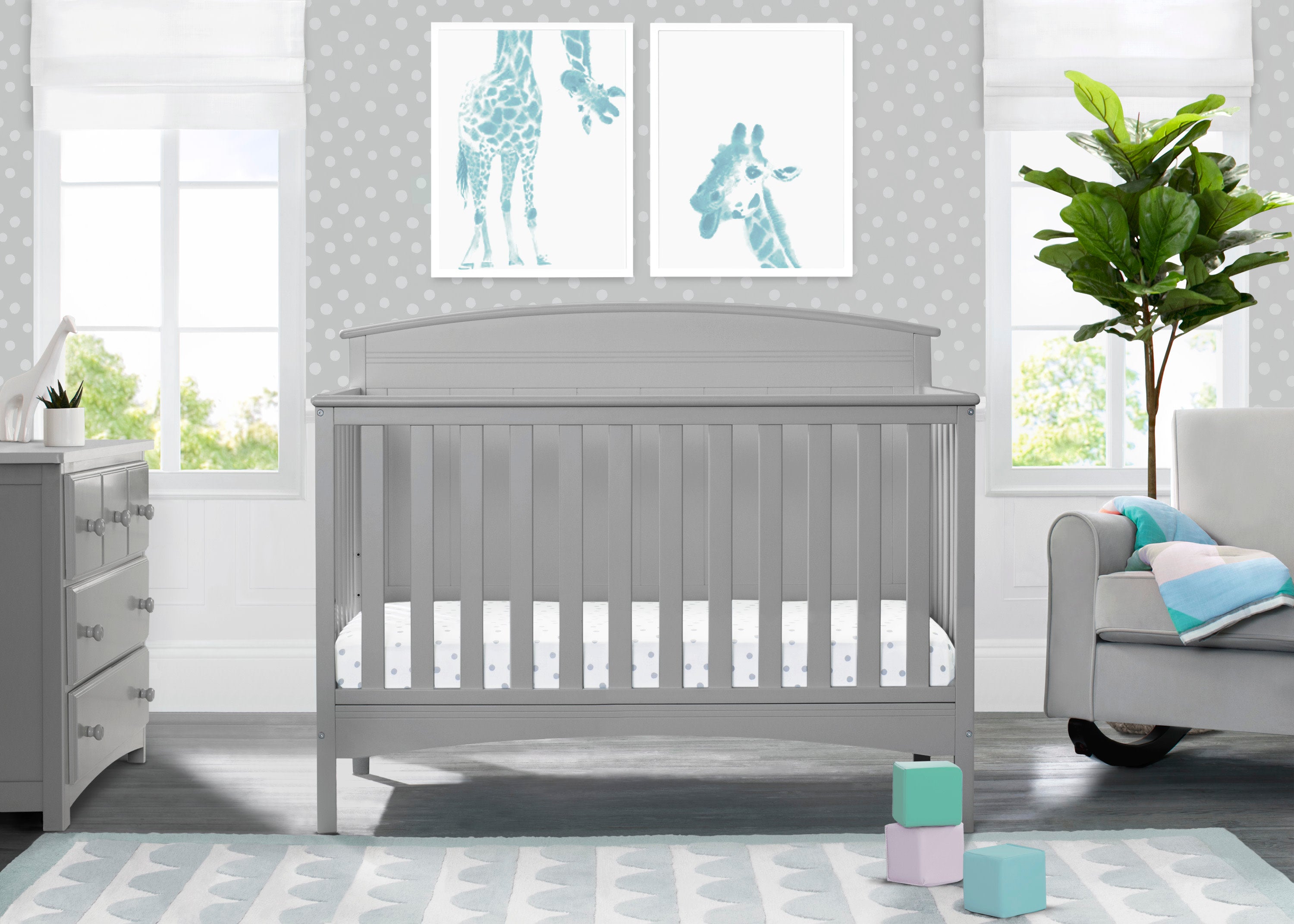 Archer 4-in-1 Convertible Baby Crib - Toddler Bed, Daybed & Full-Size Bed - Safe & Stylish Nursery Furniture for Newborns to Teens - Perfect for Bedrooms, Daycare & Guest Rooms