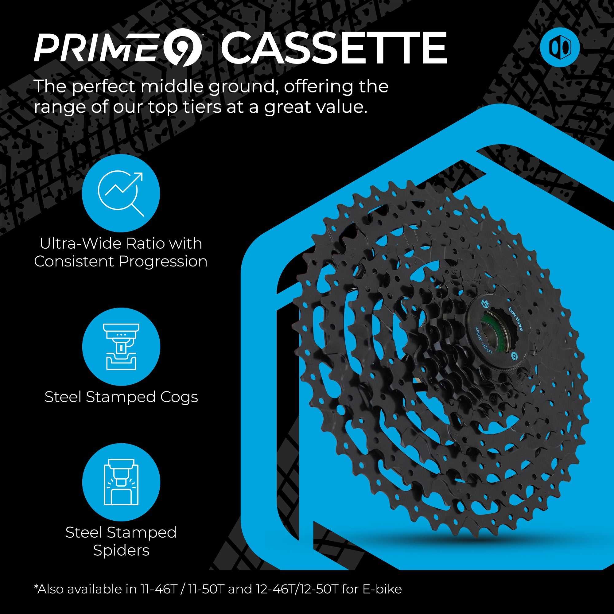 P9 X Wide Single Shift E-Bike Groupset - High-Performance Electric Bike Gear System for Mountain, Commuter & Urban Cycling
