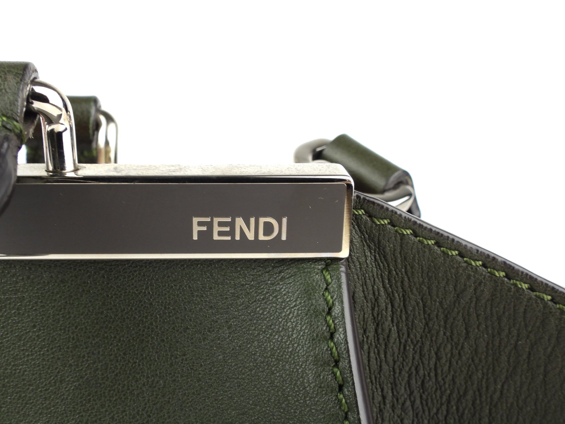 Fendi 3Jours Two-Way Tote Bag in Dark Green Genuine Leather - Luxury Designer Handbag for Women, Perfect for Work, Travel & Everyday Use