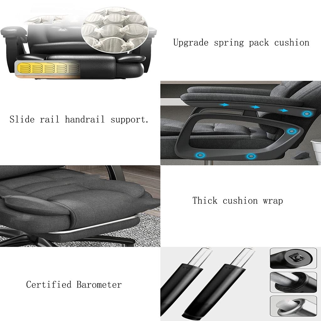 Ergonomic Office Chair - High Back Desk Chair with Rolling Swivel & Adjustable Armrests - Home & Computer Task Chair for Comfortable Work - Modern Gray Executive Chair for Office, Gaming & Remote Work