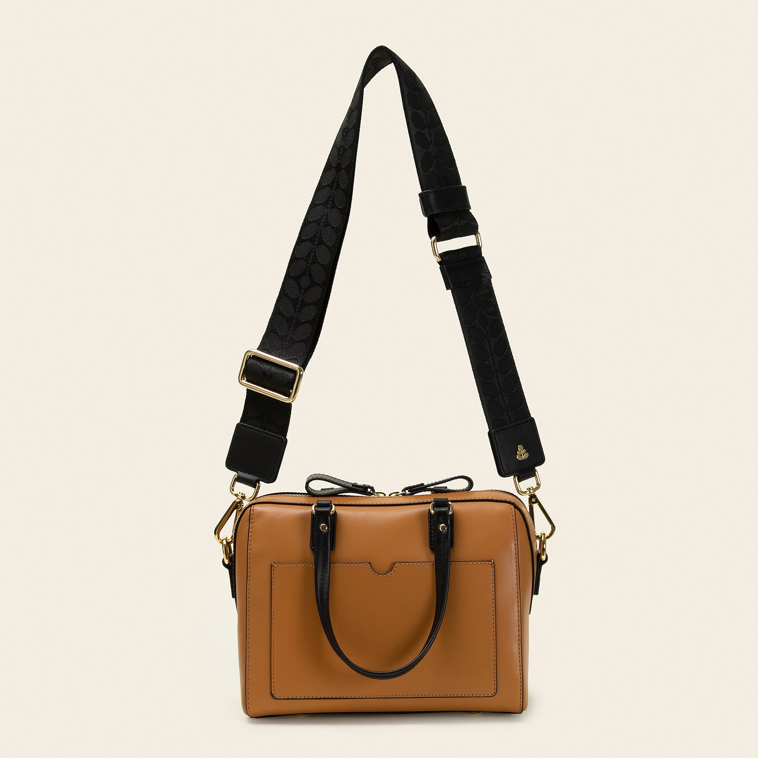 Elegant Iris Handbag with Scattered Flower Design in Tan - Perfect for Work, Travel, and Everyday Use