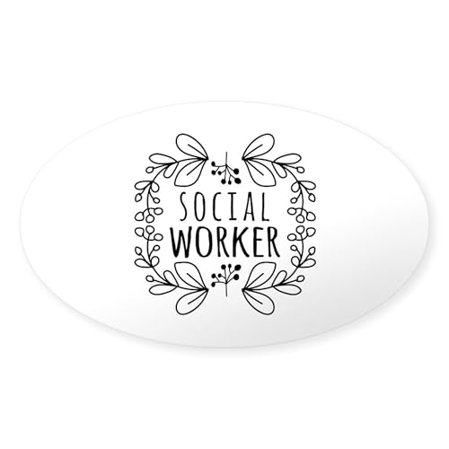 Clear - Hand Drawn Wreath Social Worker