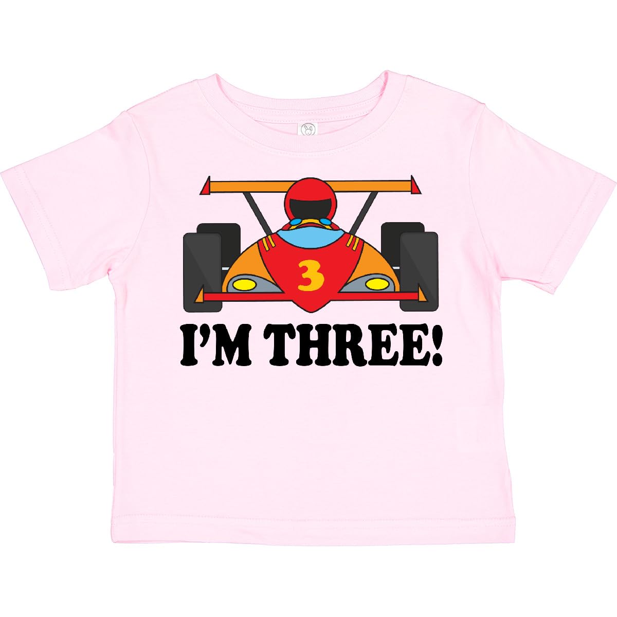 Inktastic Race Car 3rd Birthday Toddler T-Shirt - Cute Toddler Boy Outfit for Birthday Party & Car Themed Events