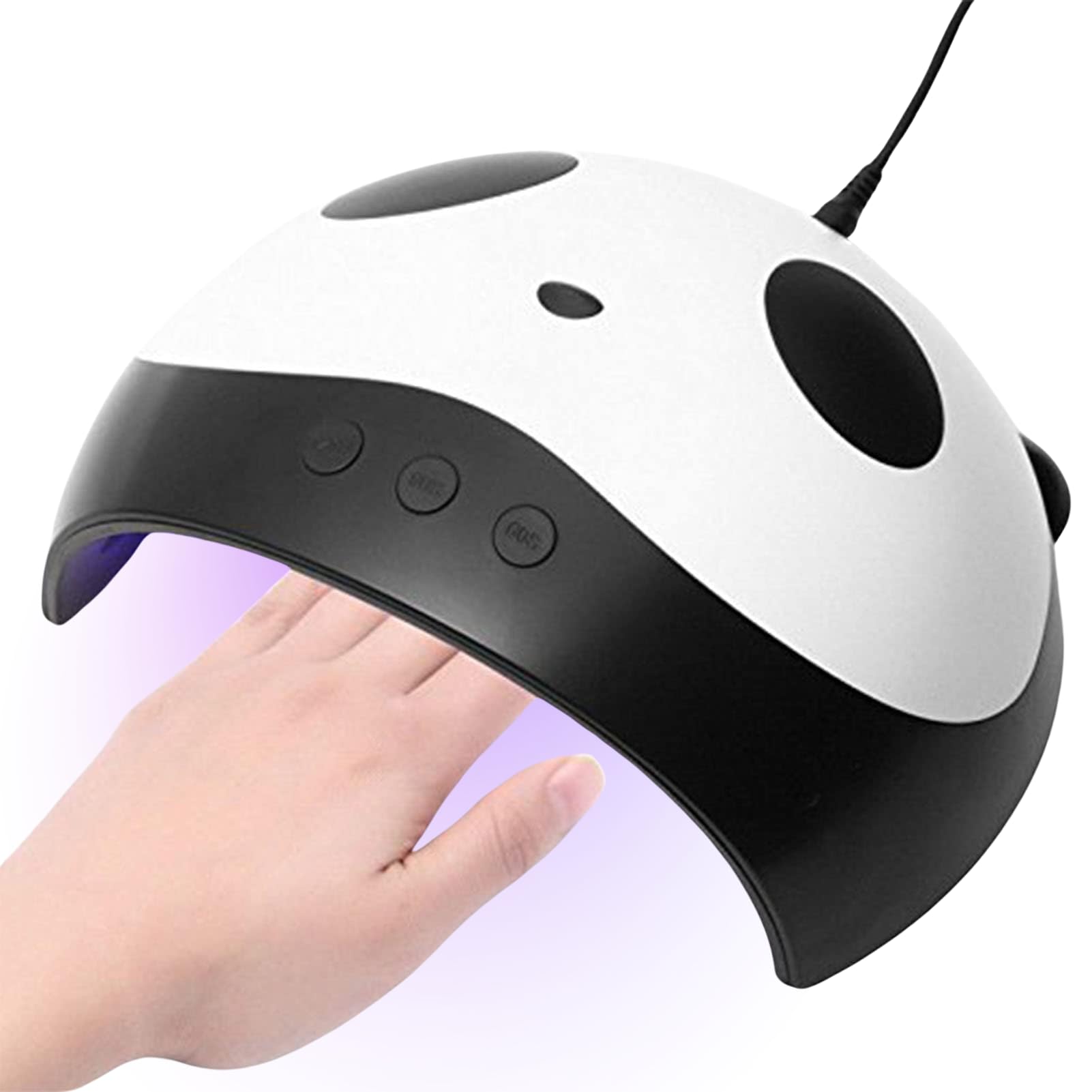 DEWIN 24W UV LED Nail Lamp Kit - Professional Manicure Dryer with Panda Design, USB Powered for Home & Salon Use | Perfect for Gel Polish Curing & Nail Art Drying
