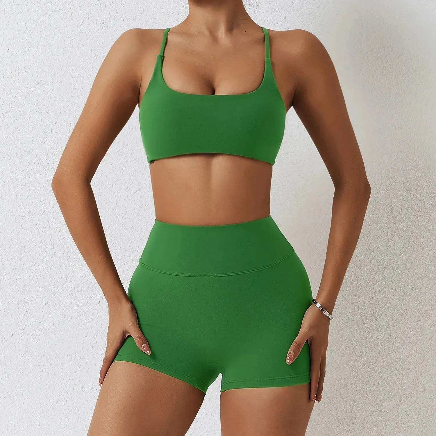 Seamless Yoga Set for Women - 2-Piece High Waist Leggings & Sports Bra Workout Outfit | Gym, Fitness, Yoga & Running Activewear
