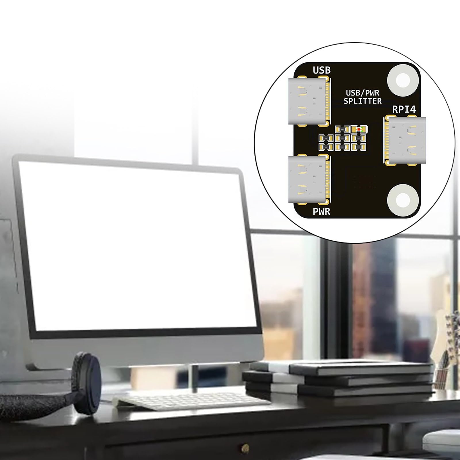 NYCEMAKEUP USB Power Splitter - Efficient Power Distribution for Raspberry Pi, BliKVM, PiKVM & KVM Over IP - USB Hub Replacement for Video & Multiple Devices - Perfect for Home Office, Server Rooms & Remote IT Management