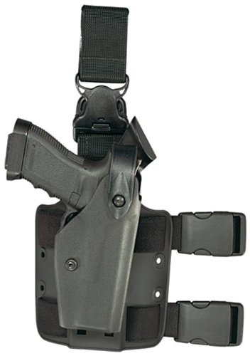 Safariland 6005 Black M6 Light Mount Tactical Gun Holster for Glock 17 & 22 - Quick Release SLS Hood Leg Harness - Perfect for Law Enforcement, Military & Outdoor Shooting