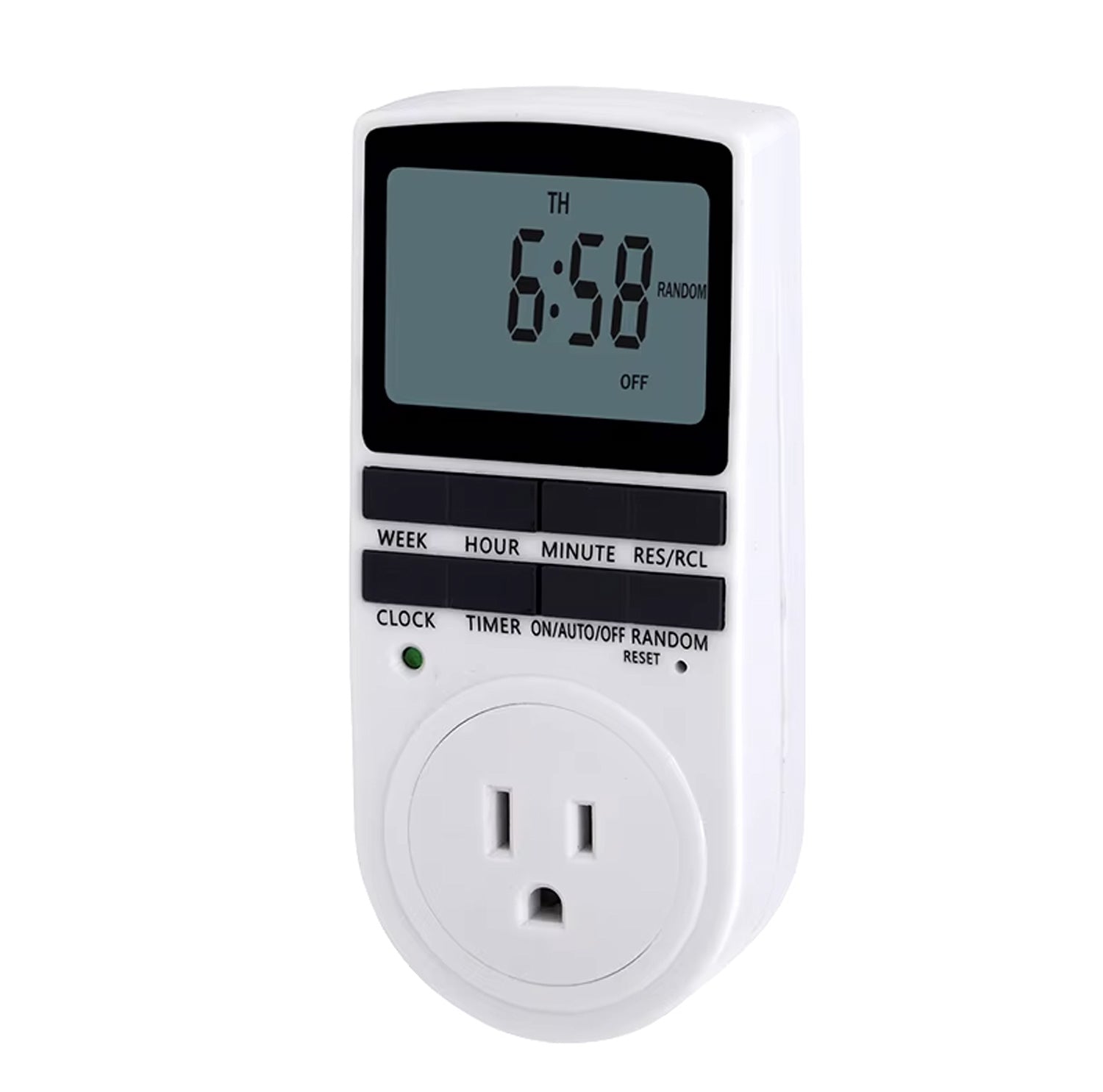 Programmable Digital Plug-In Timer with LCD Display - Indoor Use Only | Perfect for Home Appliances, Lights & Holiday Decorations