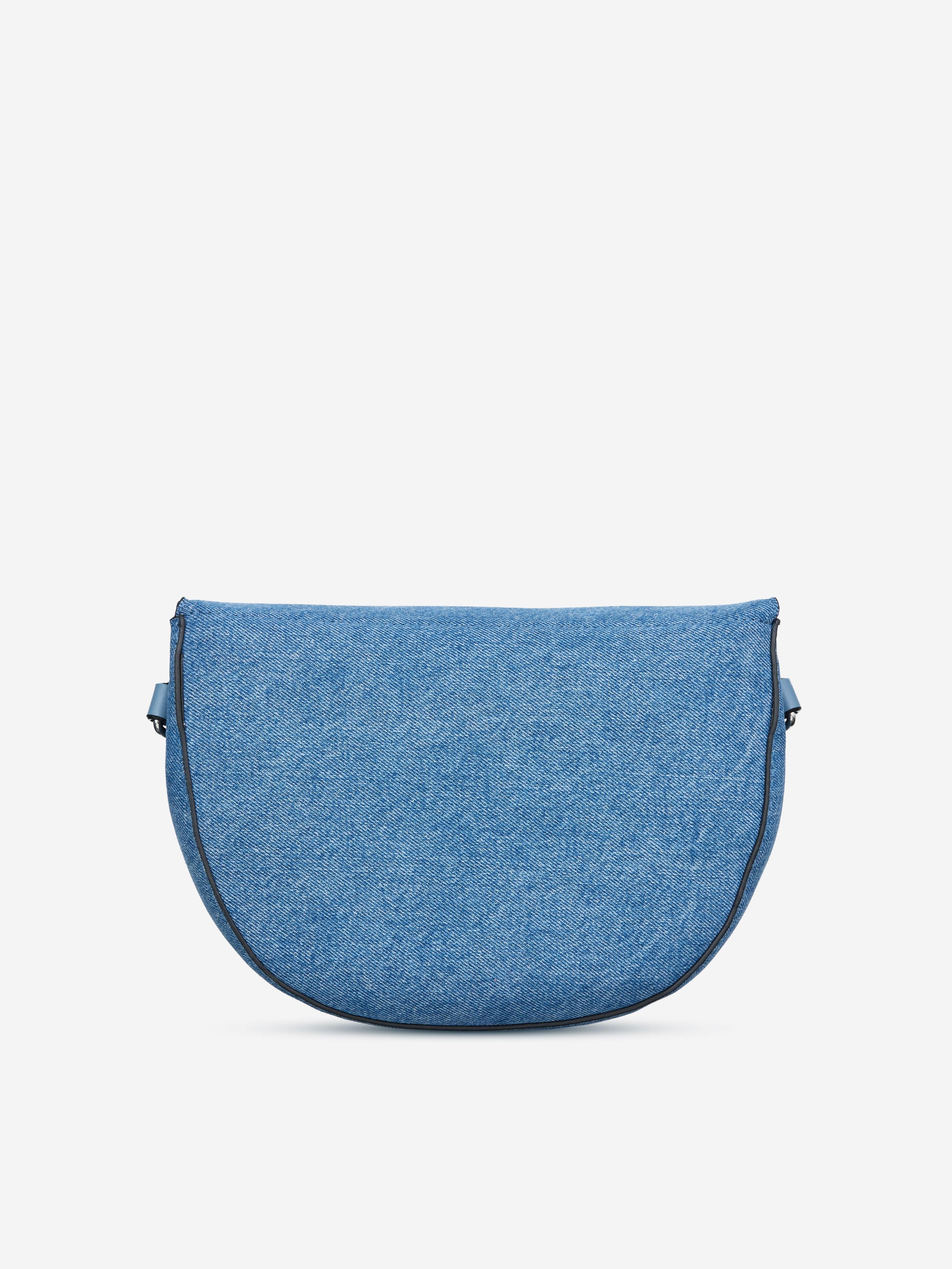Bigs Denim Flap Bag in Blue (24.5cm) - Stylish Crossbody Purse for Women, Perfect for Daily Use, Travel & Shopping