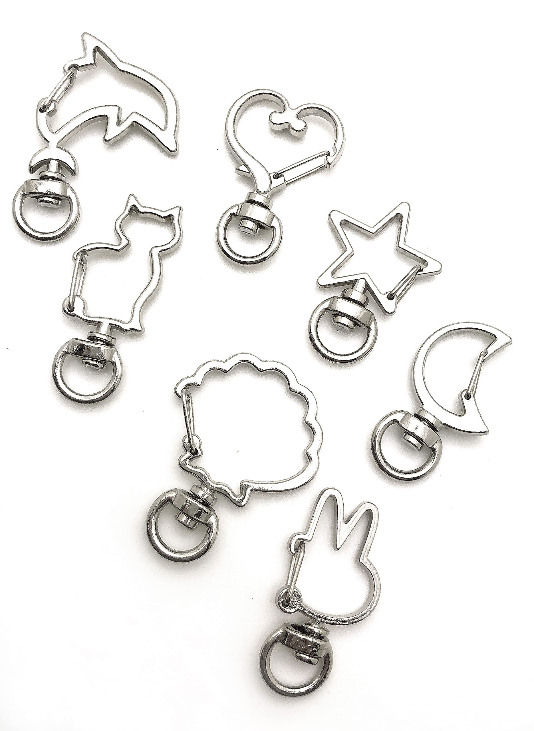 ONDEOPT 100-Pack Metal Spring Snap Keychain Clips - Durable Key Rings for DIY Crafts, Keychains & Accessories - Perfect for Home, Office, Travel & Gift Giving