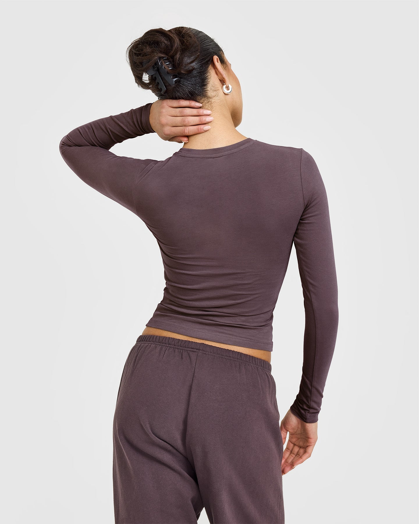 Premium Cotton Icon Long Sleeve Top for Women - Soft & Comfortable Umber Brown Shirt | Perfect for Casual Wear, Layering & Everyday Outfits