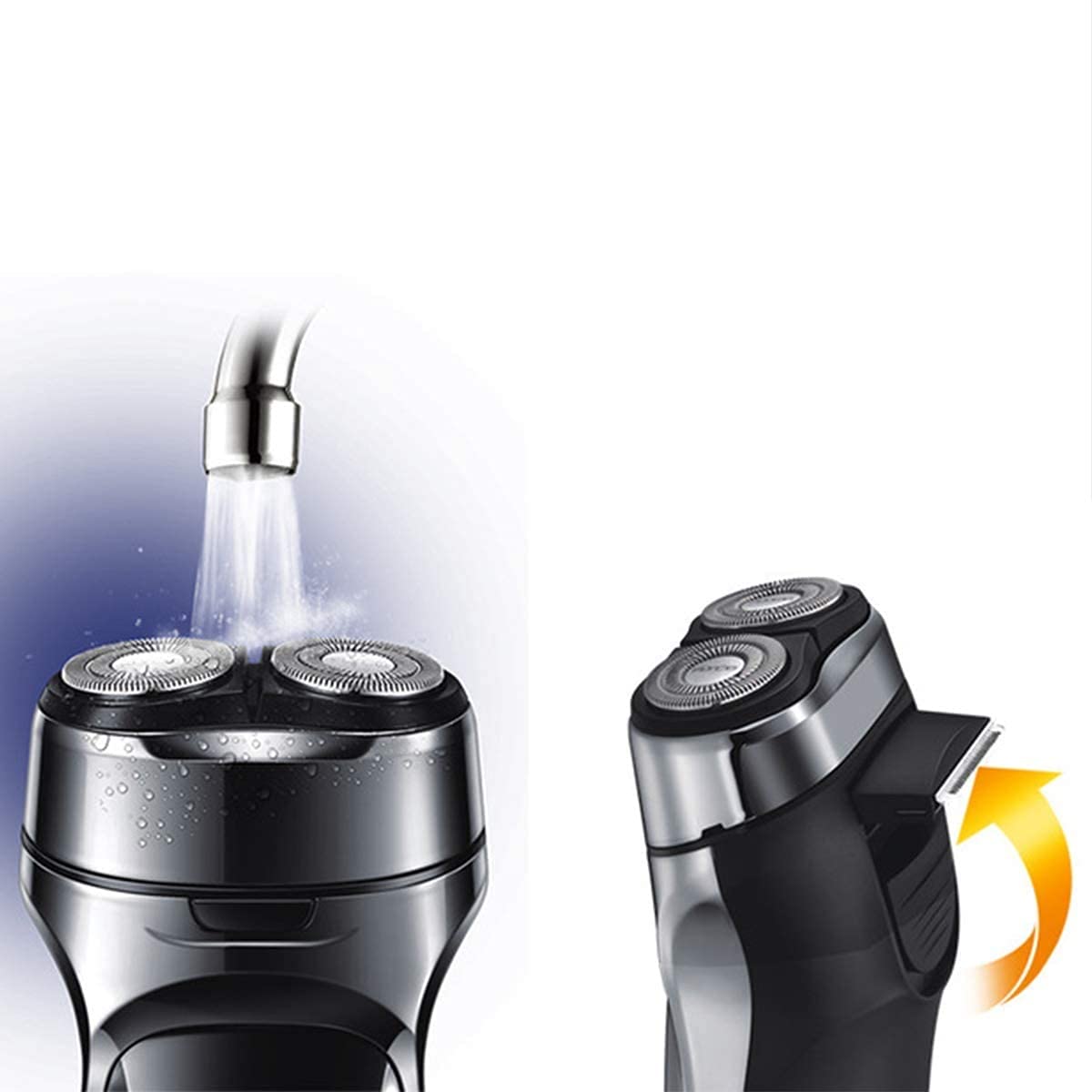 Best Electric Razor for Men - Wet & Dry Cordless Shaver with Pop-Up Trimmer | Waterproof Rechargeable Rotary Shaver | Perfect for Travel, Gym & Daily Shaving