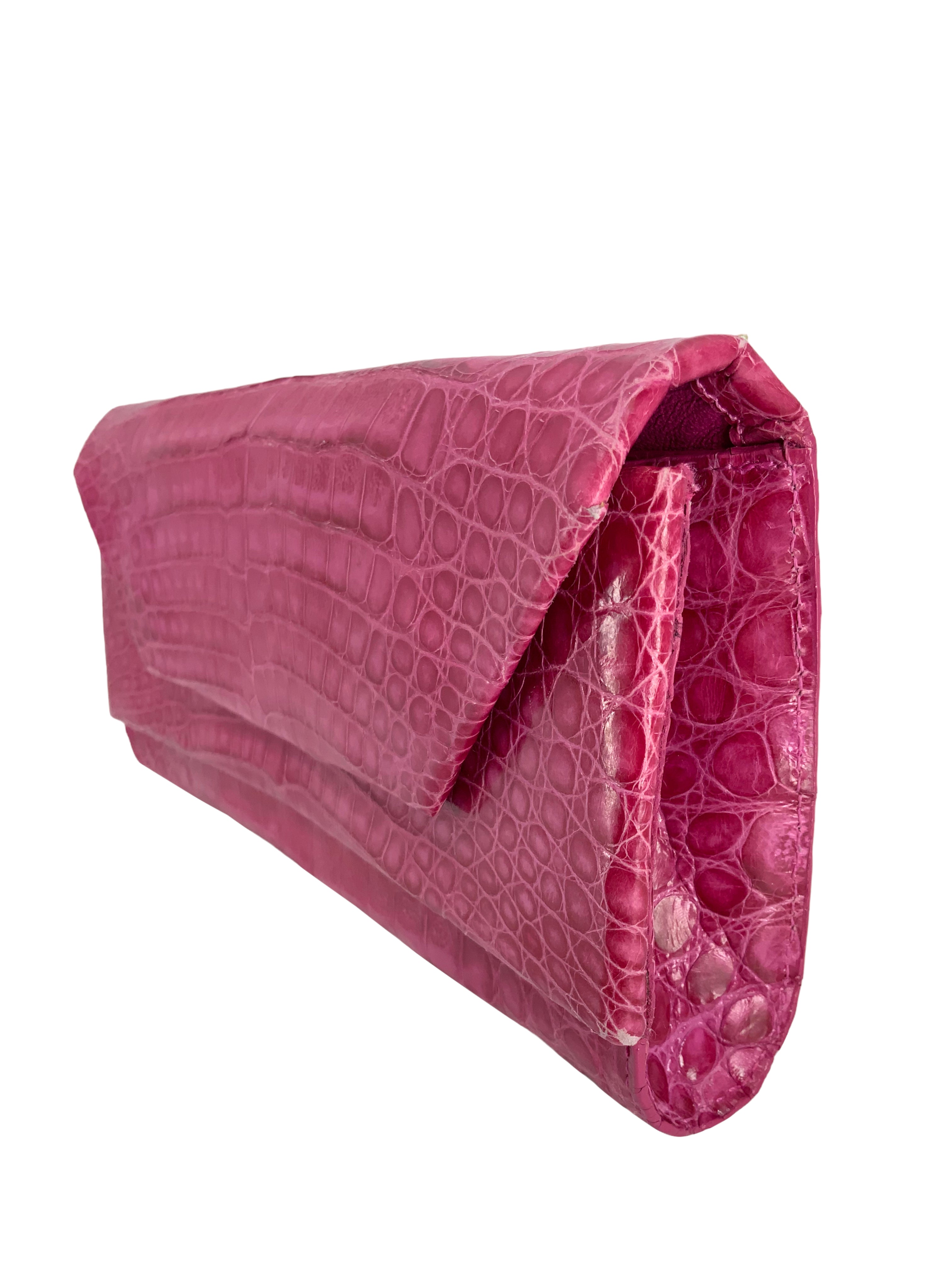Nancy Gonzalez Genuine Crocodile Small Flap Clutch Bag - Luxury Women's Handbag for Evening Parties, Weddings & Special Occasions