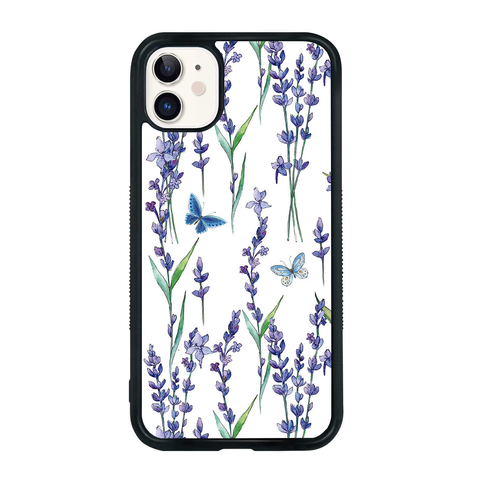 Shockproof Cute Butterfly Lavender Phone Case for iPhone 11 - 6.1 Inch Protective Cover for Women & Girls | Trendy Purple Design | Perfect for Everyday Use, Travel & Gift Giving