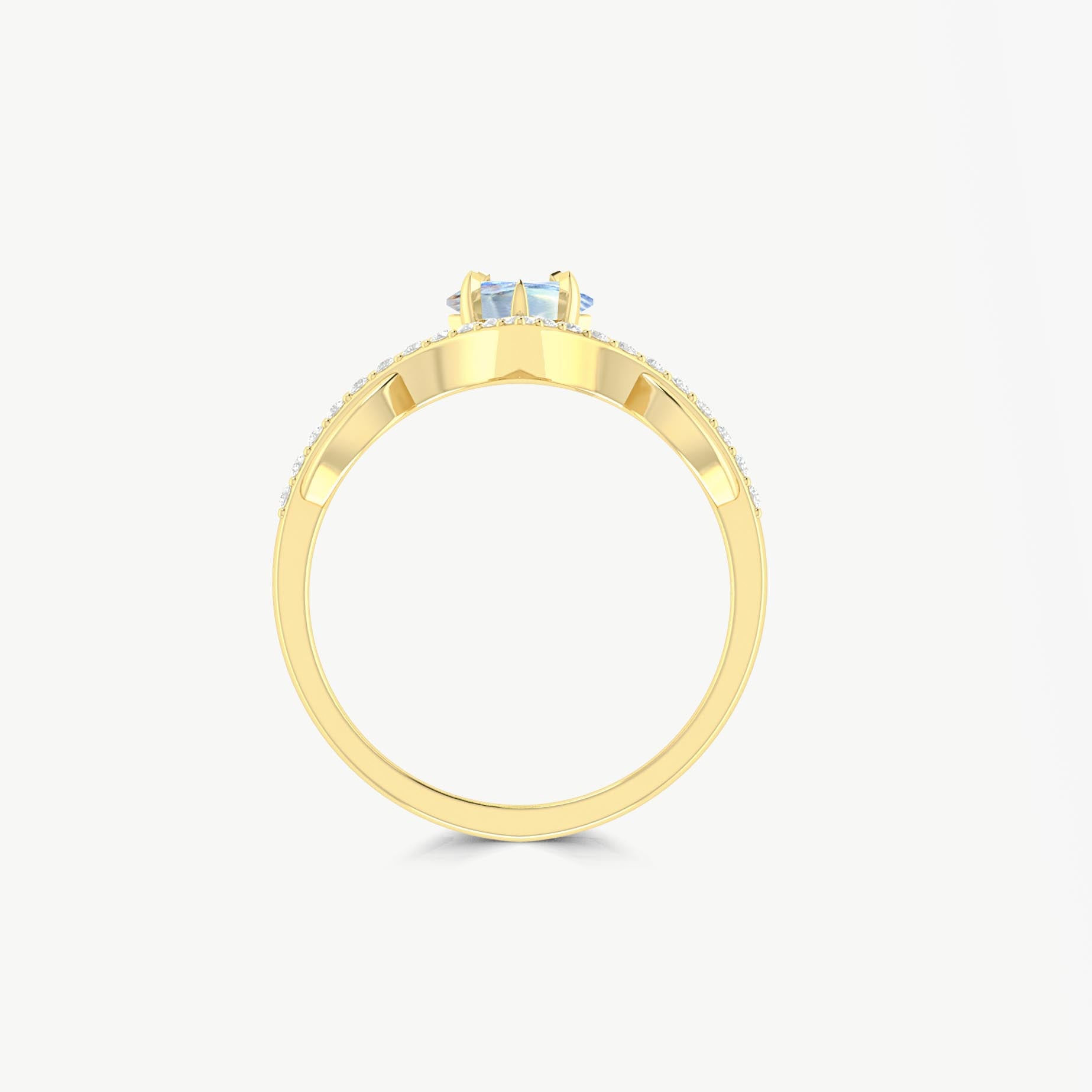 Elegant Kite-Shaped Moonstone Engagement Ring for Women – Perfect for Proposals, Weddings & Special Occasions