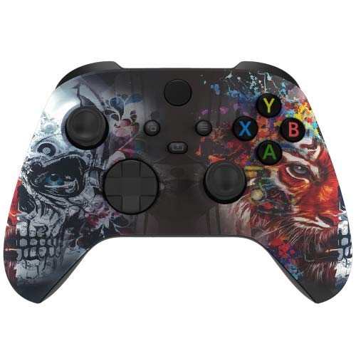 Tiger Skull Design Xbox One X Controller - Custom Unmodded Gamepad with 3.5mm Audio Jack | Perfect for Gaming, Streaming & Competitive Play
