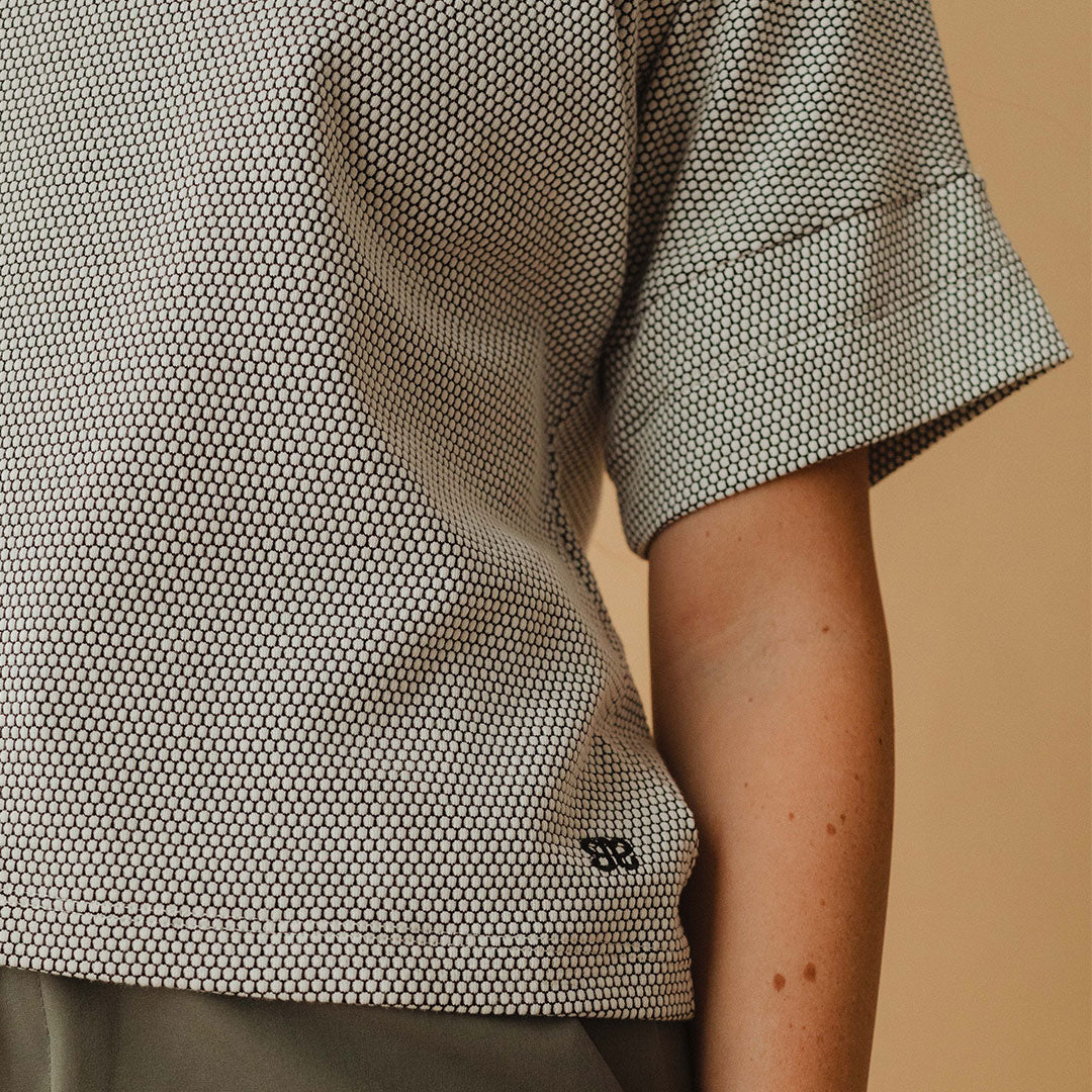 Boss Tee - Premium Honeycomb Pattern Cotton T-Shirt for Men | Comfortable Casual Wear for Office, Street & Everyday Outfits