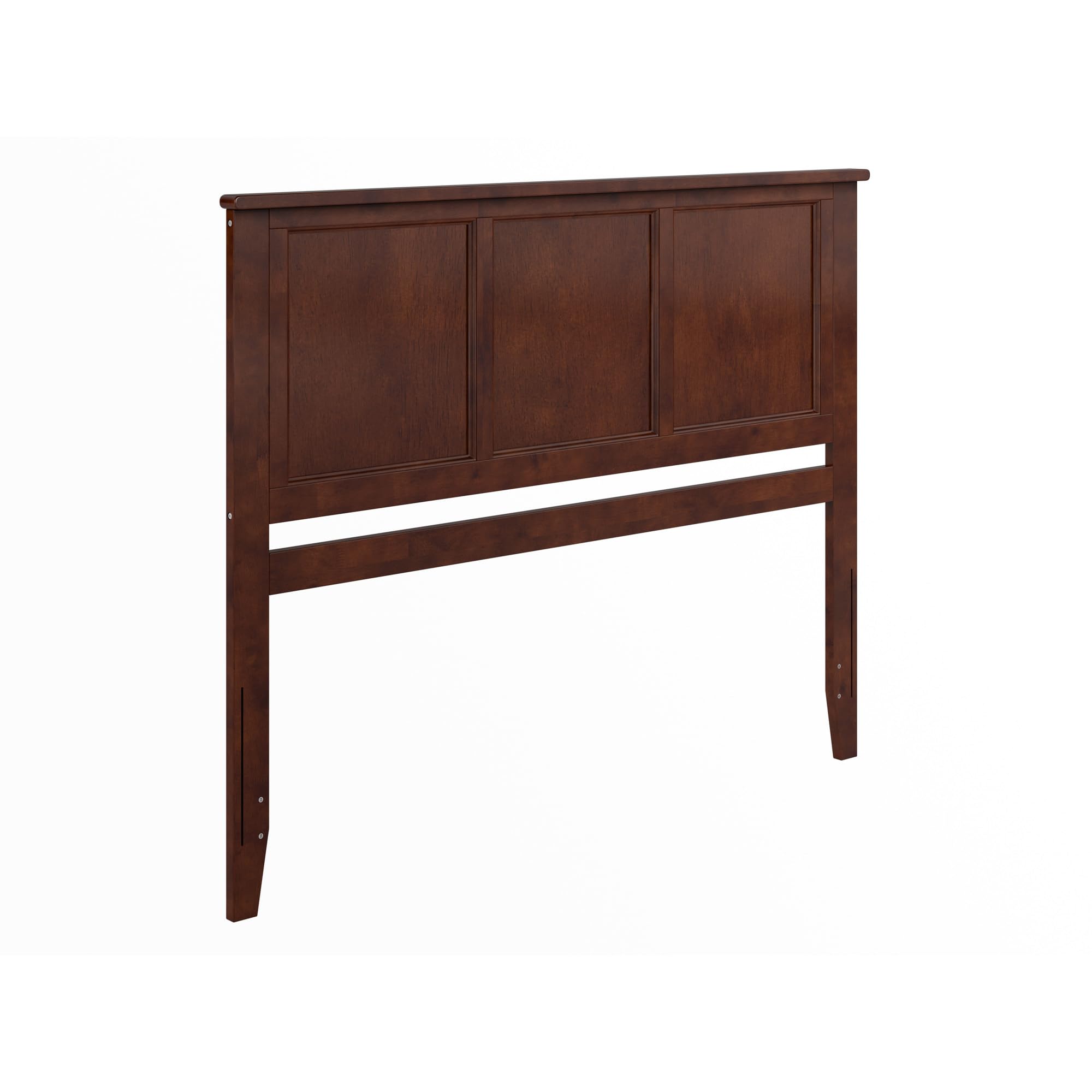 AFI Madison Queen Solid Wood Panel Headboard with USB Charging Ports - Walnut Finish - Modern Bedroom Furniture for Home Decor & Space Saving Design