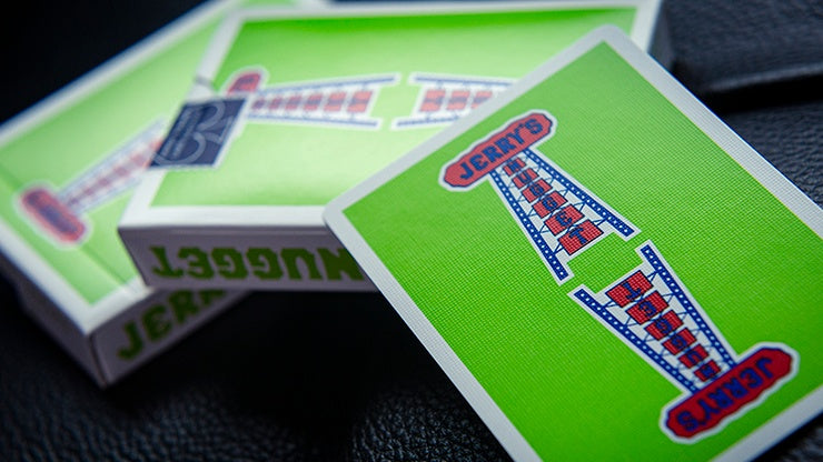 Vintage Green Jerry's Nuggets Playing Cards - Classic Casino Style for Poker, Magic Tricks & Card Games | Premium Collectible Deck for Cardistry & Game Nights