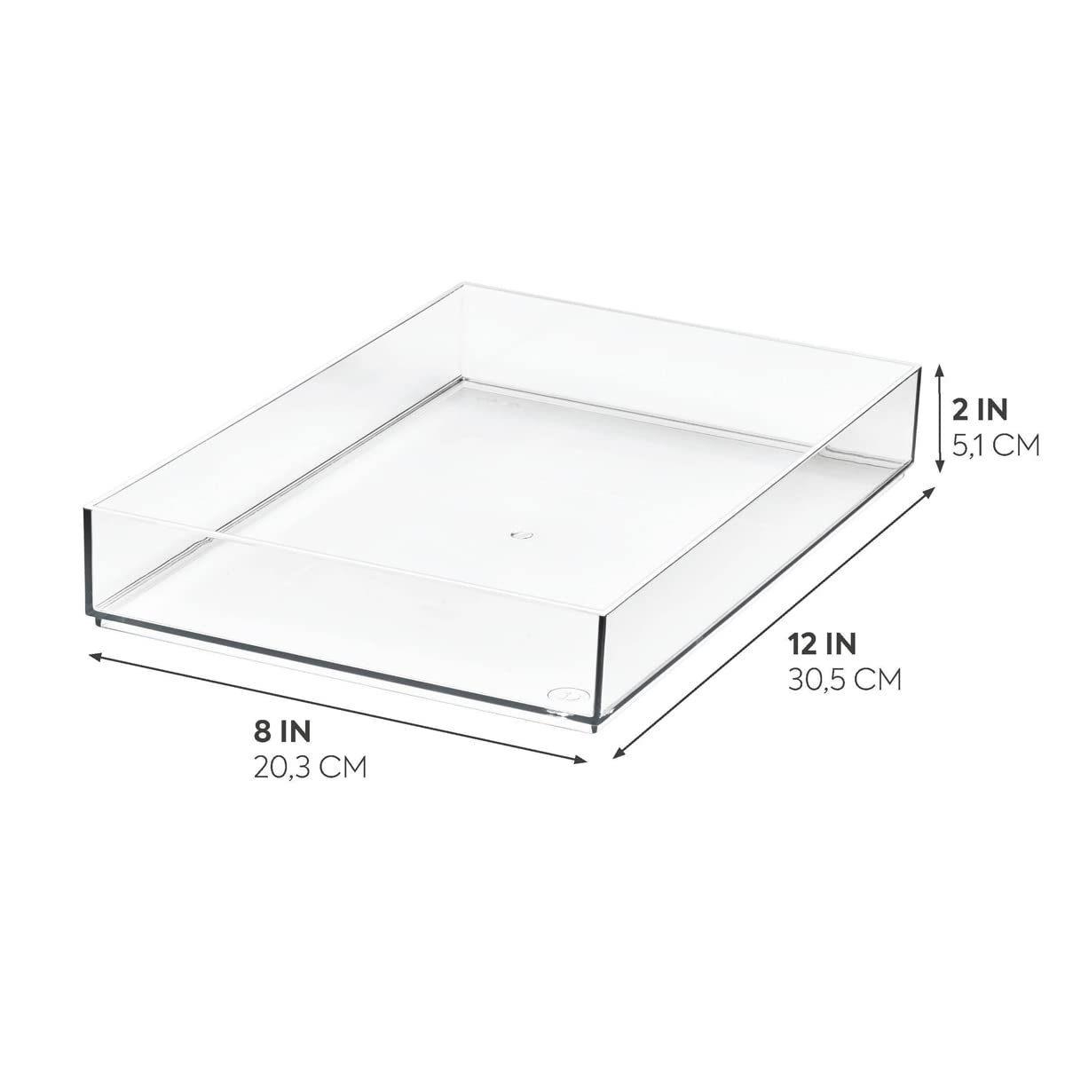 Sarah Tanno Clear Plastic Cosmetic Organizer 8x12x2