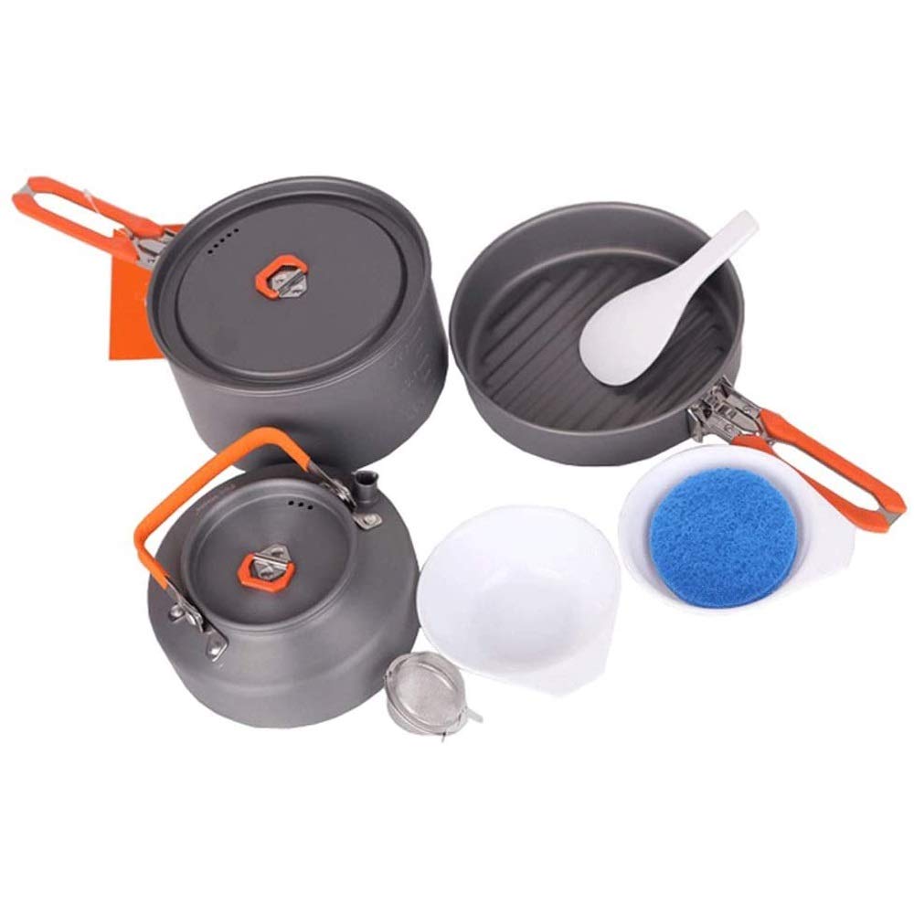 Lightweight Camping Cookware Set for 1-2 People - Portable Outdoor Mess Kit for Backpacking, Hiking & Picnics | Perfect for Camp Cooking, RV Trips & Outdoor Adventures