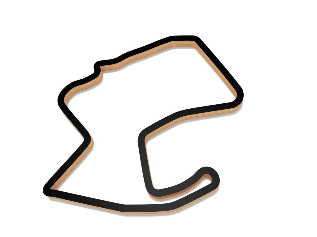 Laguna Seca Wood Sculpture - Handcrafted 7-Inch Replica for Home & Office Decor | Perfect Gift for Racing Enthusiasts & Collectors