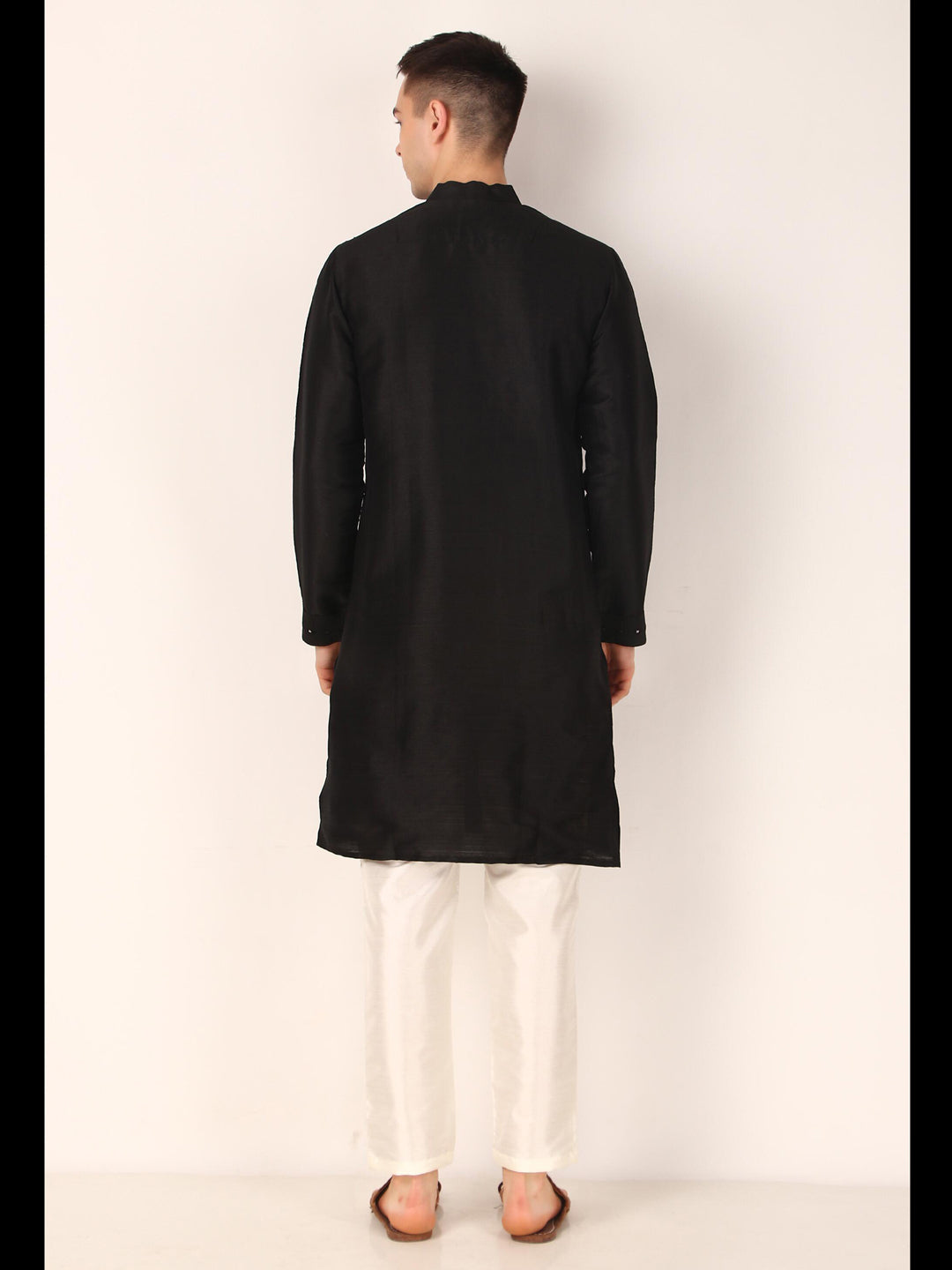 Stylish Black Designer Kurta Pajama with Mirror Embroidery - Perfect for Weddings, Festivals & Ethnic Parties