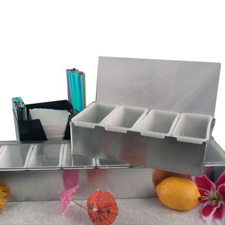 1 Quart Plastic Bar Caddy Replacement Insert - Durable Drink Organizer for Home Bars, Restaurants & Parties