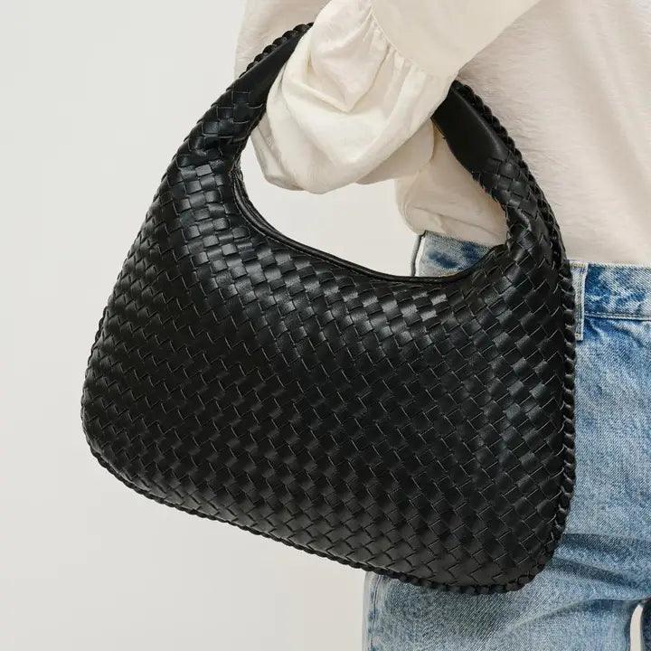 Braided Boho Bag for Women - Handmade Black Crossbody Purse - Perfect for Festivals, Travel & Everyday Use