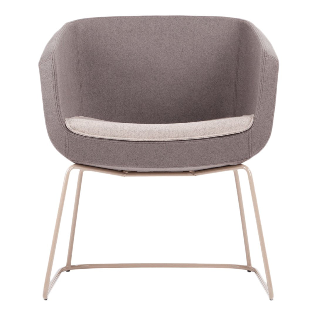 Arca 5095 Small Armchair with Sled Base - Compact Modern Accent Chair for Living Room, Bedroom, or Office