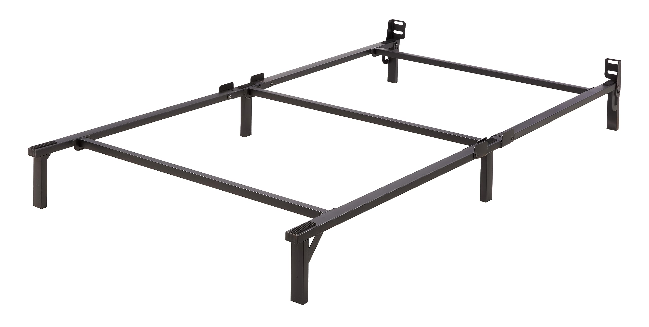 Amazon Basics Metal Twin Size Bed Frame - 6-Leg Sturdy Support for Box Spring & Mattress, Tool-Free Easy Assembly, 74.5