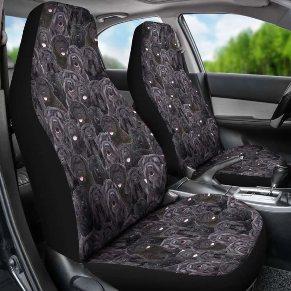 Black Russian Terrier Full Face Car Seat Covers - Durable Pet Protection for Cars, Trucks & SUVs - Perfect for Dog Owners, Travel & Outdoor Adventures