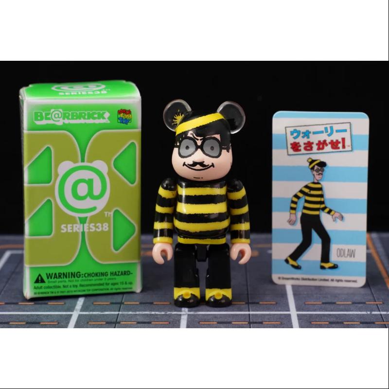 Bearbrick Series 38 PATTERN Wally Waldo Odlaw 100% Collectible Figure - Limited Edition Vinyl Art Toy for Display & Collection - Perfect for Anime Fans, Home Decor, and Gift Giving