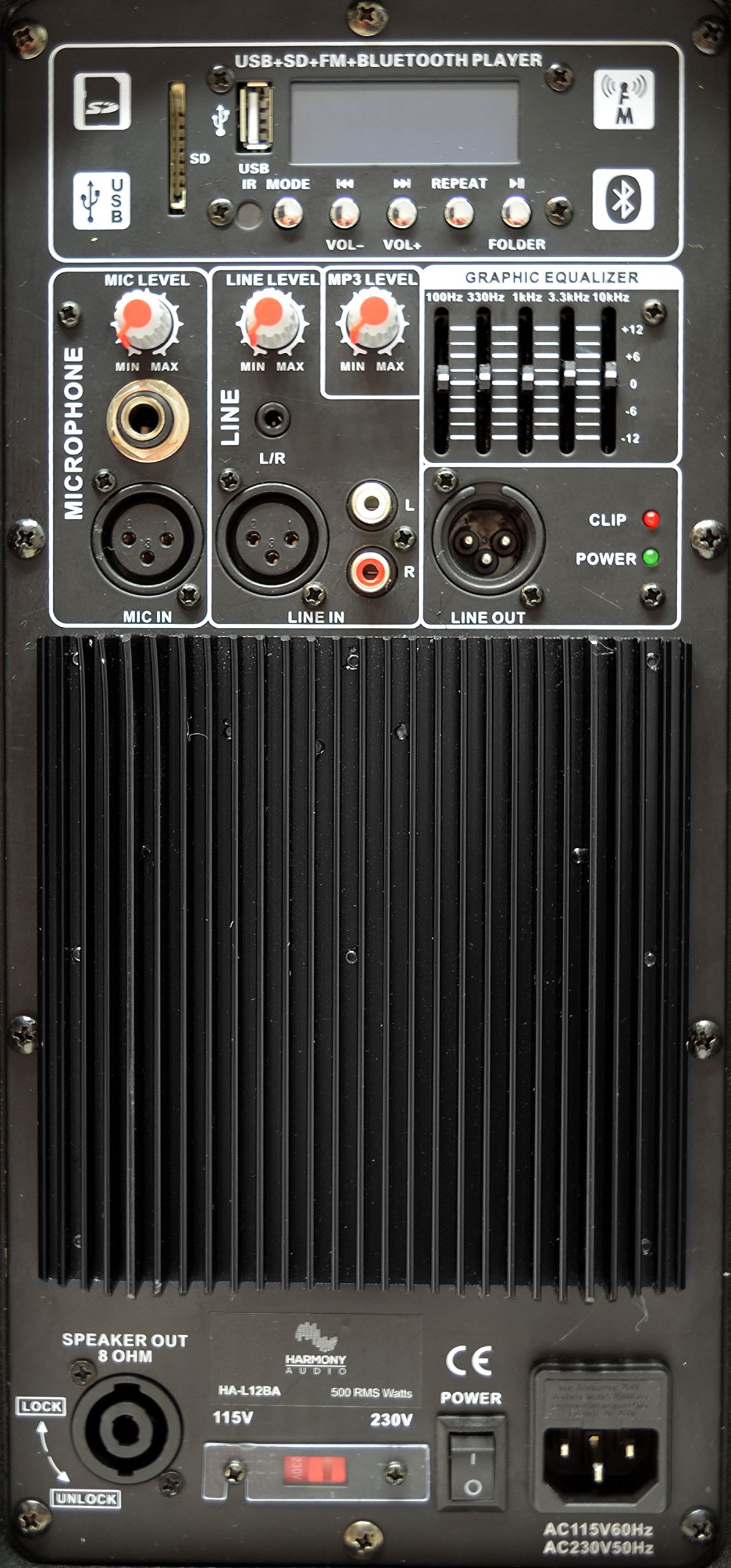 Harmony Audio HA-L12BA Pro DJ Bluetooth 12