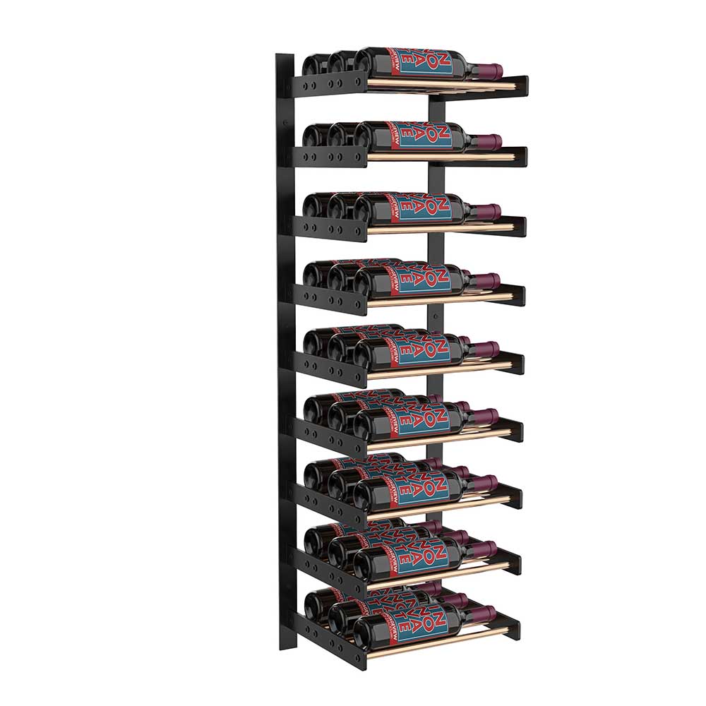 Evolution 45-Inch Tall Single Column Wine Wall Rack - Premium Wooden Wine Storage for Home, Bar, or Restaurant Display