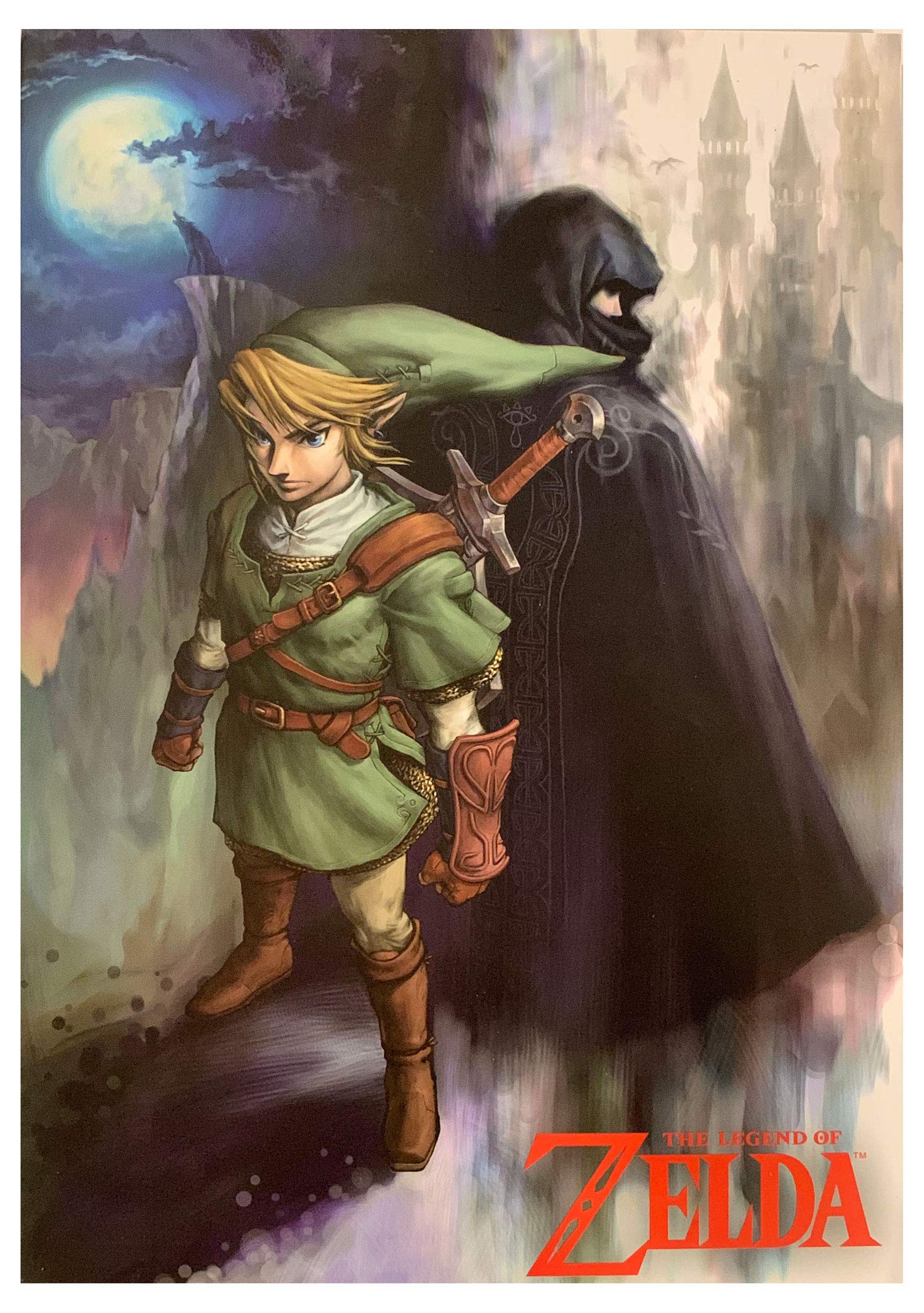 Legend of Zelda Wood Wall Art - Handcrafted Cloaked Figure Decor for Gaming Room & Geek Home Decor | Perfect for Nintendo Fans & Video Game Themed Spaces