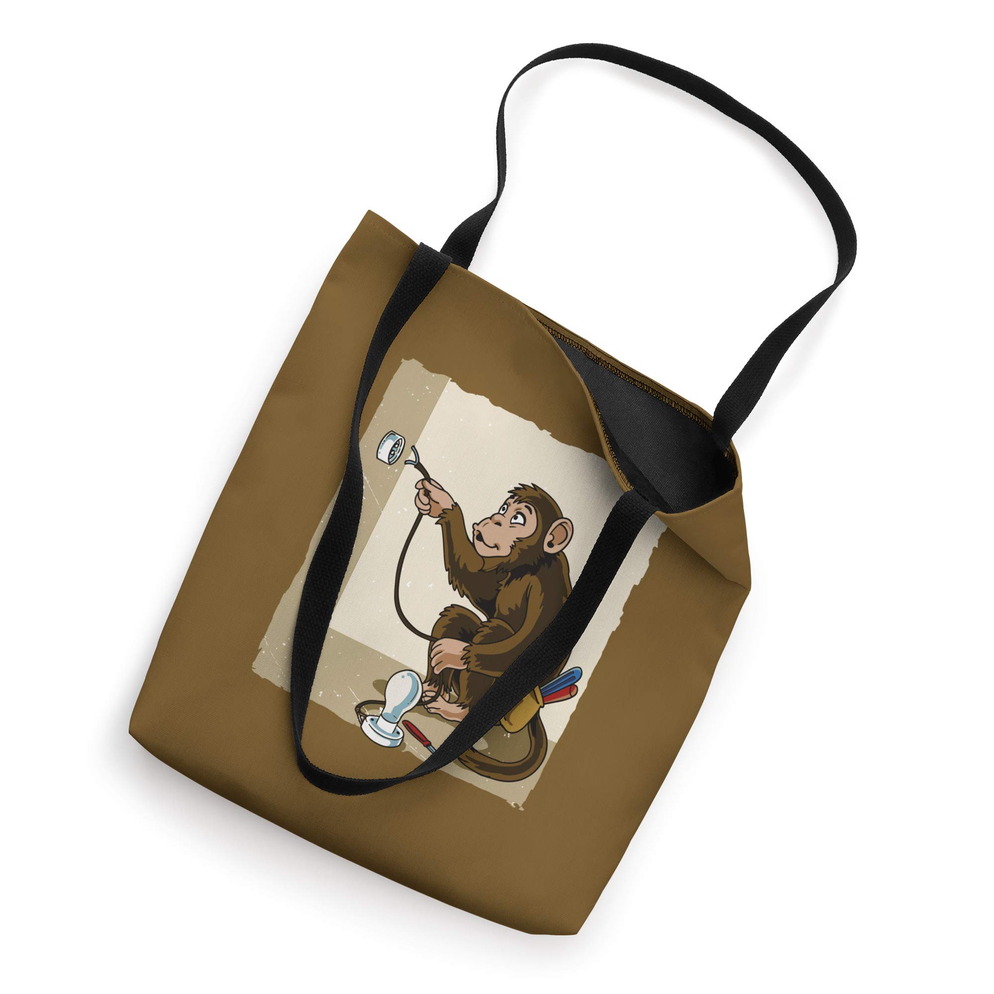 Electric Monkey Tote Bag - Cute & Durable Canvas Shoulder Bag for Women, Perfect for Grocery Shopping, Beach Trips & Daily Use