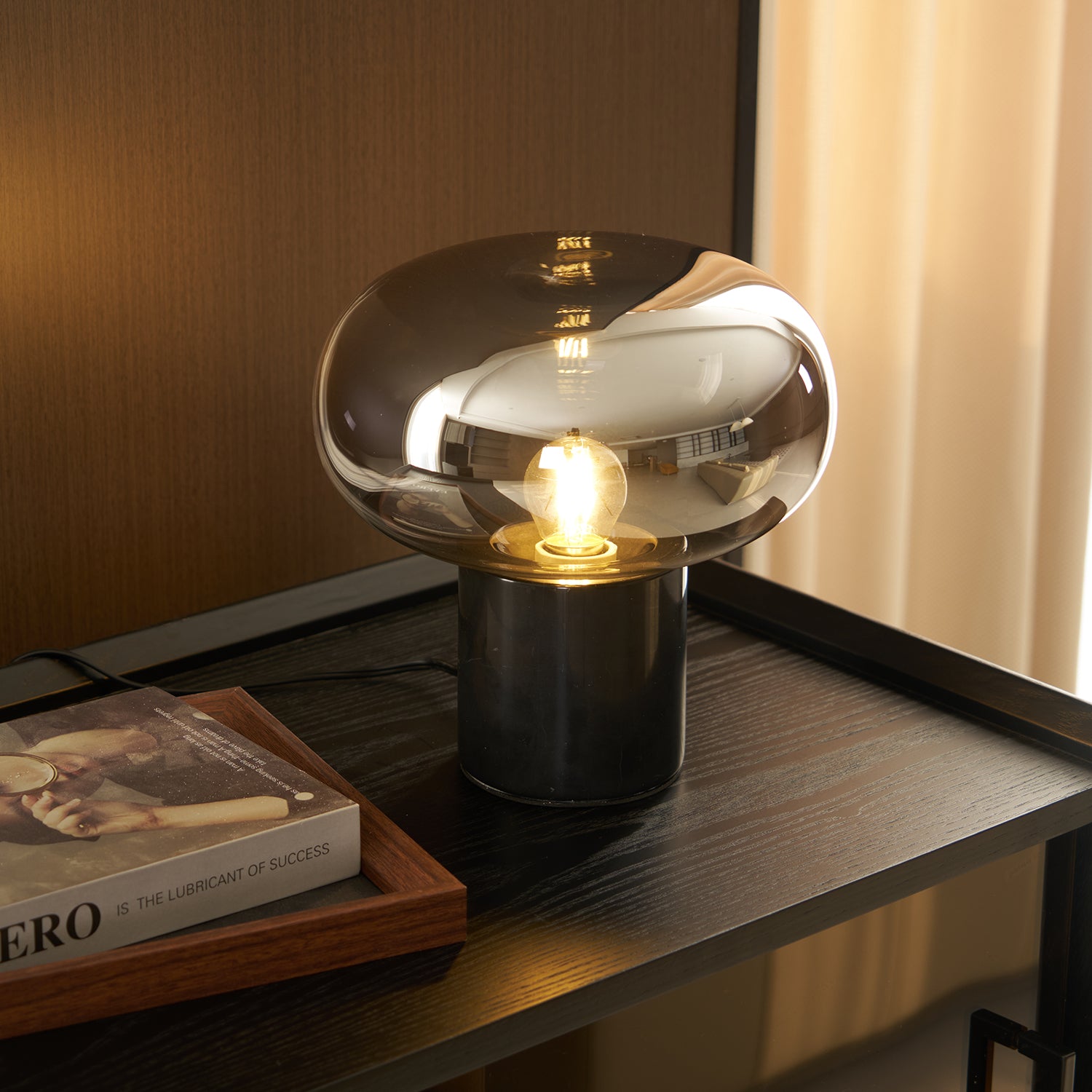 Sylvaine Table Lamp - Modern LED Bedside Lamp with USB Port, Touch Control, Dimmable Warm White Light - Perfect for Bedroom, Living Room, Office Nightstand Lighting