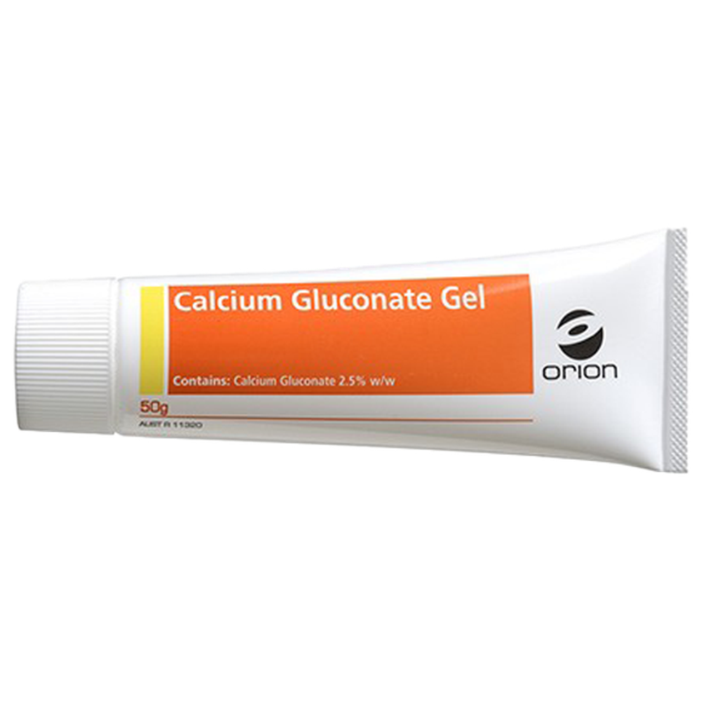 ORION Calcium Gluconate Gel 2.5% - 50g Tube for Muscle Cramps & Bone Health - First Aid & Sports Recovery Solution