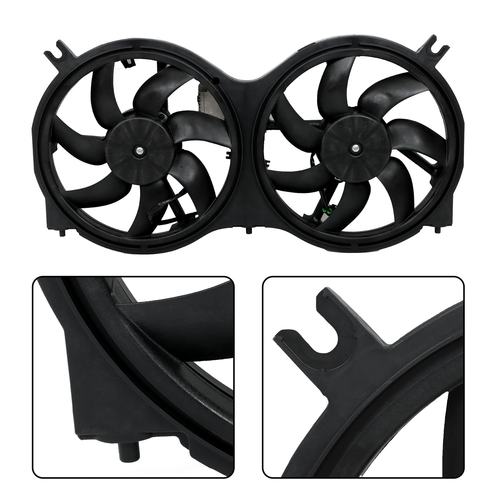 Radiator Condenser Cooling Fan Assembly Replacement for 2013-2020 Nissan Pathfinder, 2013 Infiniti JX35, 2014-2020 Infiniti QX60 - OEM Part # NI3115149 623760 - Perfect for Overheating Prevention & AC System Repair