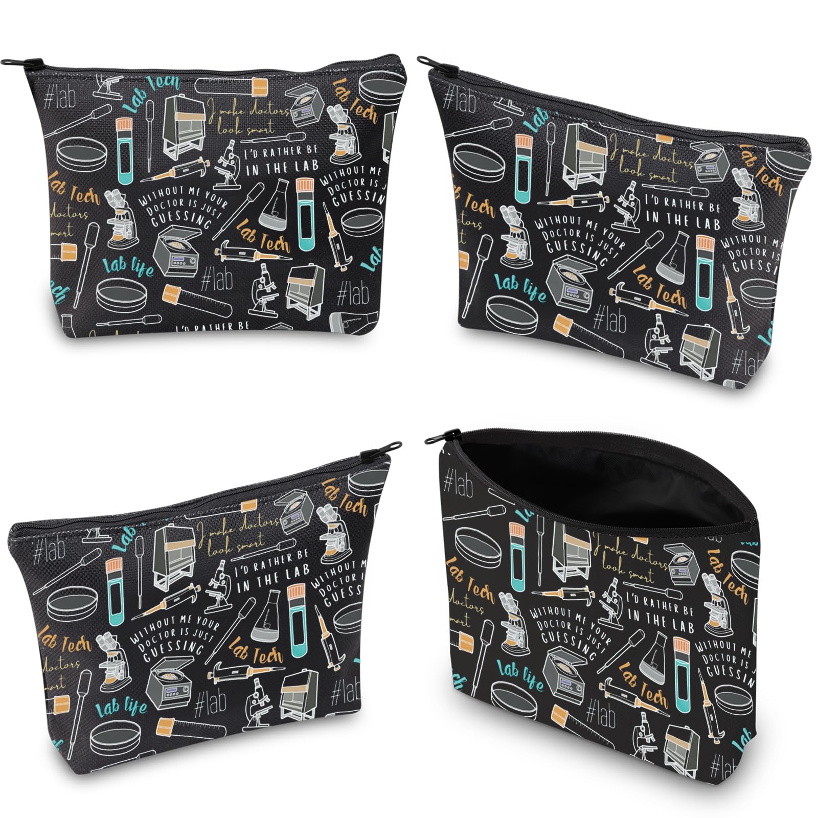 WCGXKO Lab Technician Gift - Premium Zipper Pouch Makeup Bag for Laboratory Professionals | Perfect for Lab Week 2023, Science Gifts & Medical Work Essentials