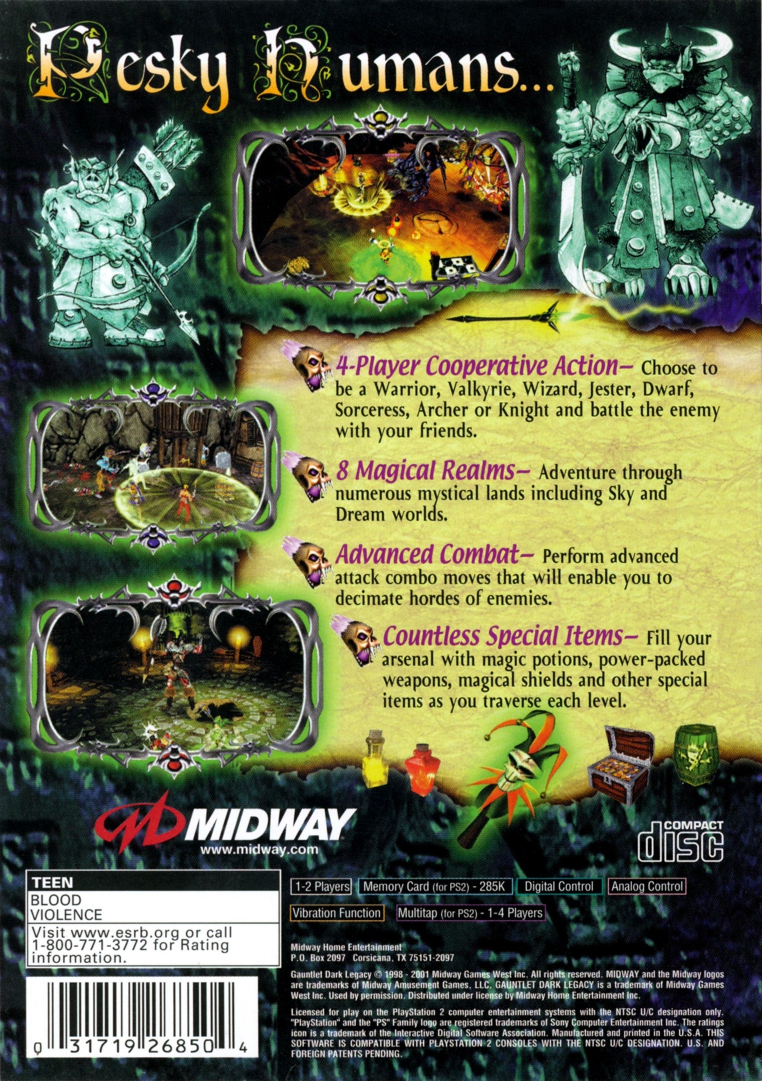 Gauntlet: Dark Legacy - Classic Action RPG Adventure Game for PC & Consoles | Perfect for Multiplayer Gaming Nights & Retro Gaming Enthusiasts
