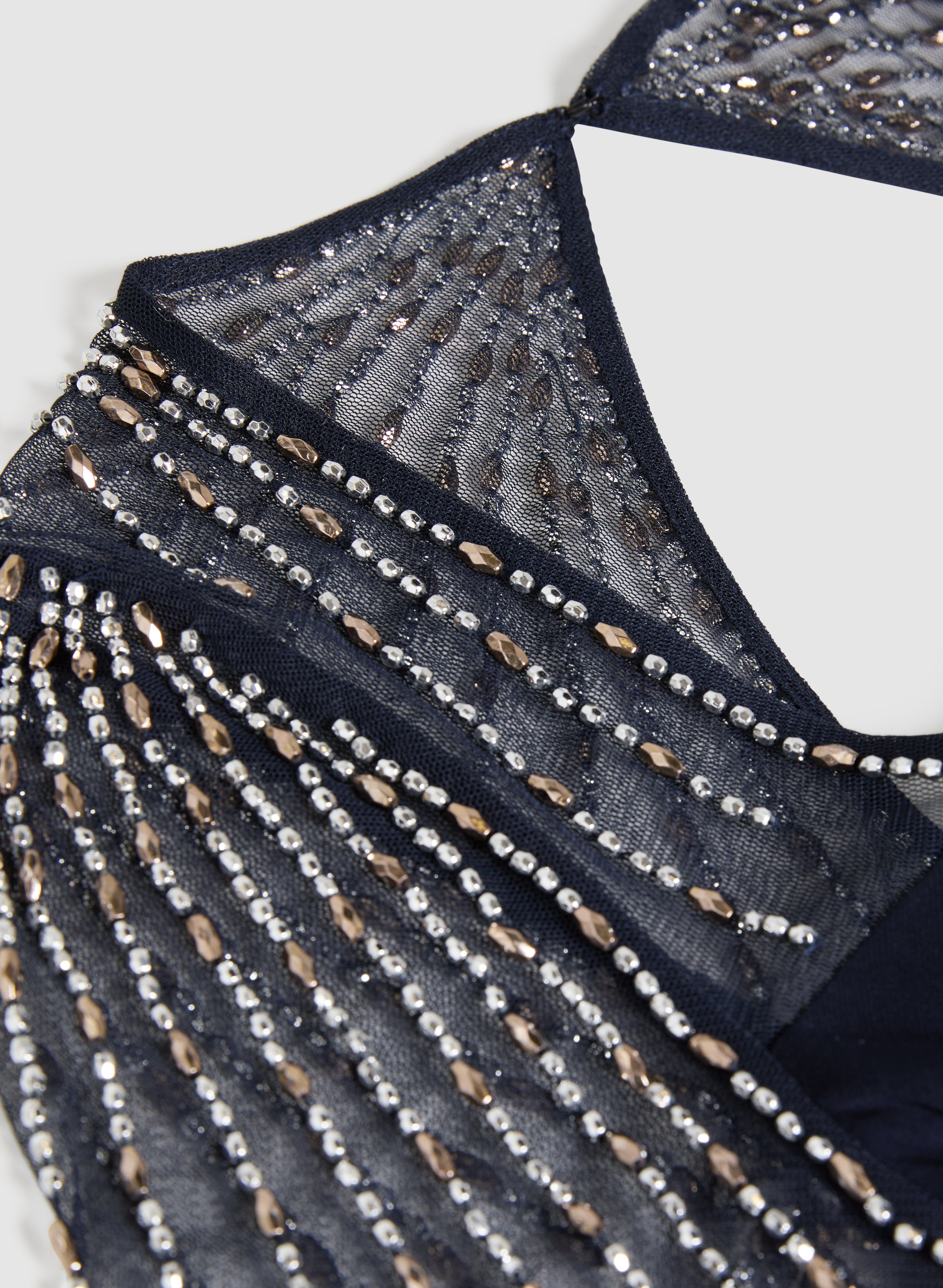 Elegant Beaded Column Dress for Women - Perfect for Evening Gala, Wedding Guest & Special Occasions