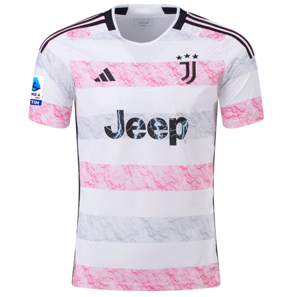 Adidas Juventus Authentic Adrian Rabiot Away Jersey 23/24 - White Serie A Patch - Official Soccer Jersey for Men - Perfect for Matchdays, Training & Fan Support