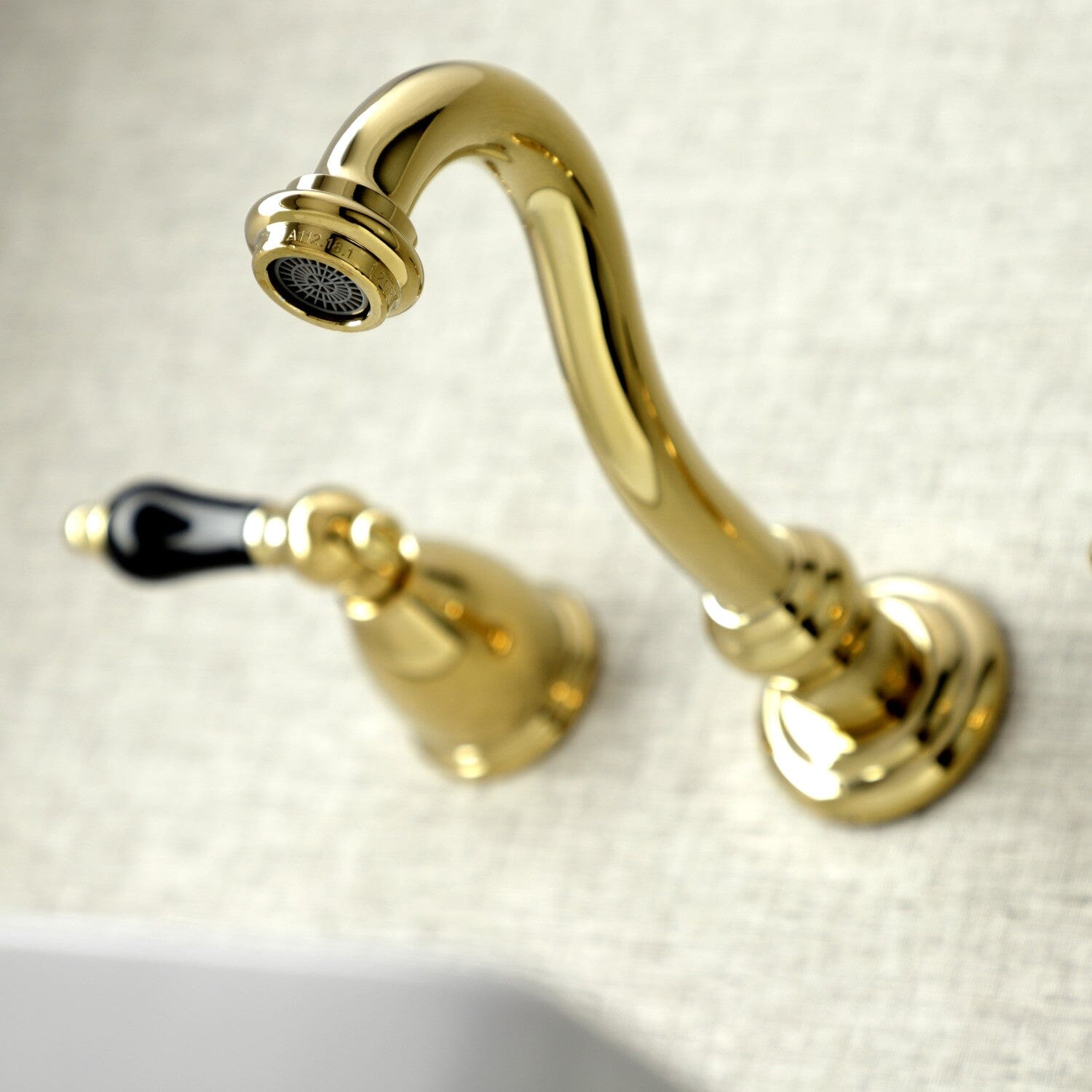 Duchess Double Handle 3-Hole Wall Mount Bathroom Faucet - Elegant Brass Finish for Modern Bathrooms | Perfect for Powder Rooms, Master Baths & Spa Retreats