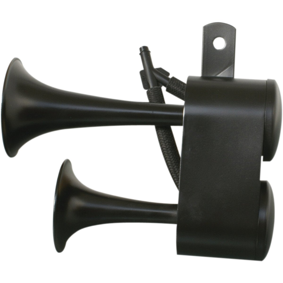 Rivco PitchBlack Electrical Air Horn Kit AHHDBK - Loud Motorcycle Horn for Harley, Cruiser & Bike Safety - Perfect for Highway Riding & Emergency Alerts