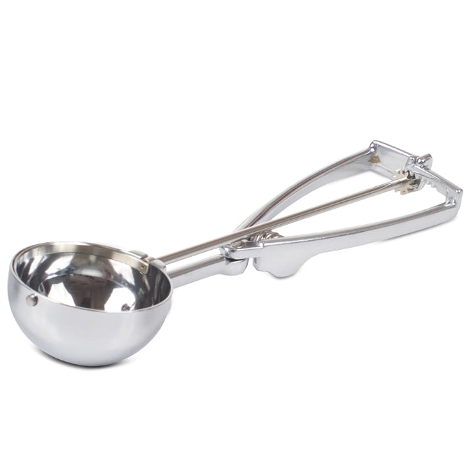 Premium Heavy Duty Round Ice Cream Scoop - Durable Stainless Steel with Ergonomic Handle for Easy Scooping - Perfect for Ice Cream Parlors, Bakeries, and Home Kitchens