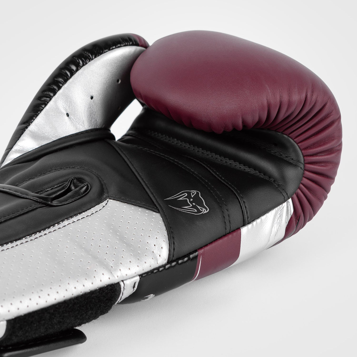 Venum Elite Evo Boxing Gloves for Men & Women - Premium MMA Training Gloves (Burgundy/Silver) - Perfect for Boxing, Kickboxing, Muay Thai & Fitness Training