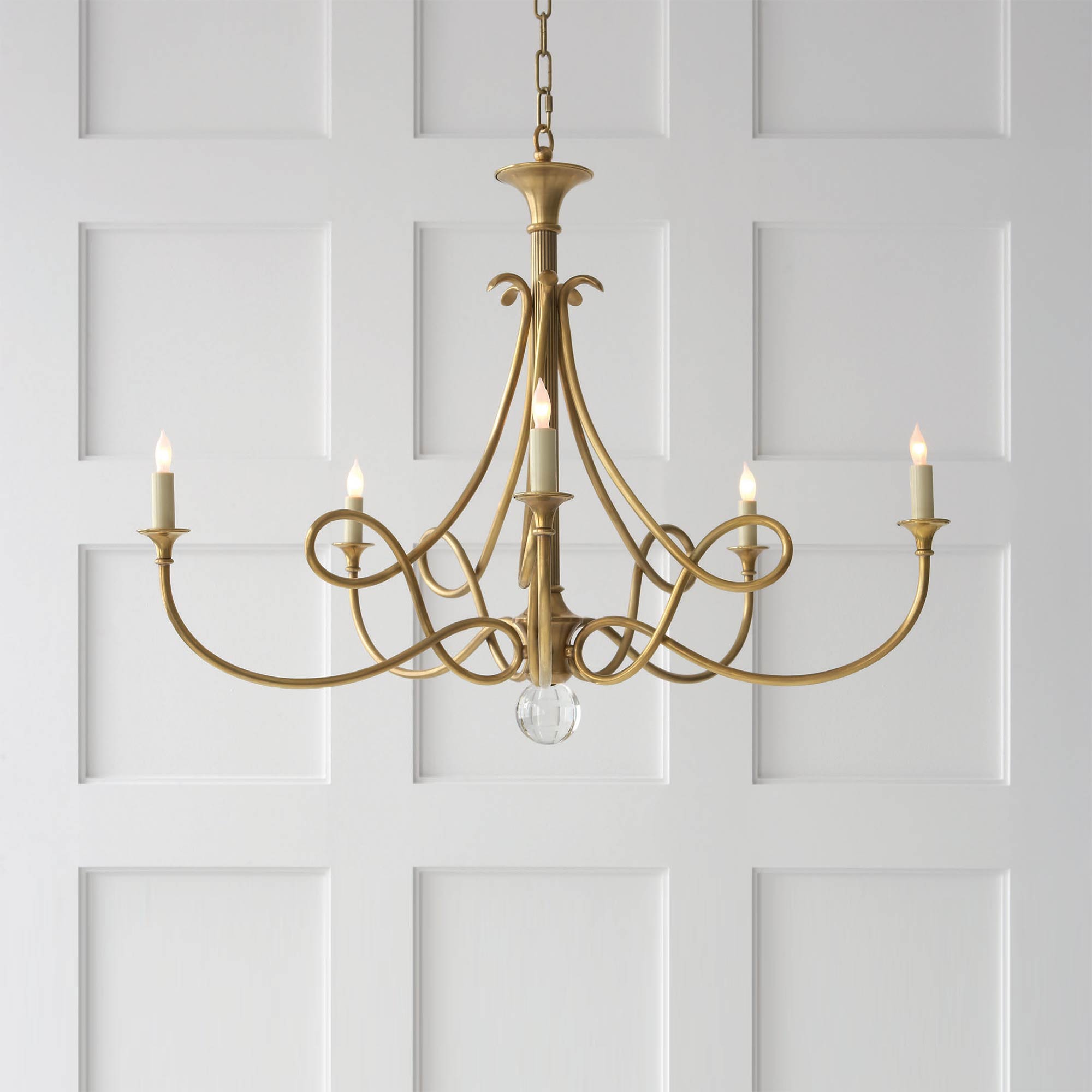 Elegant Double Twist Crystal Chandelier - Modern Ceiling Light Fixture for Dining Room, Bedroom & Living Room Decor | Perfect for Home, Wedding & Event Lighting