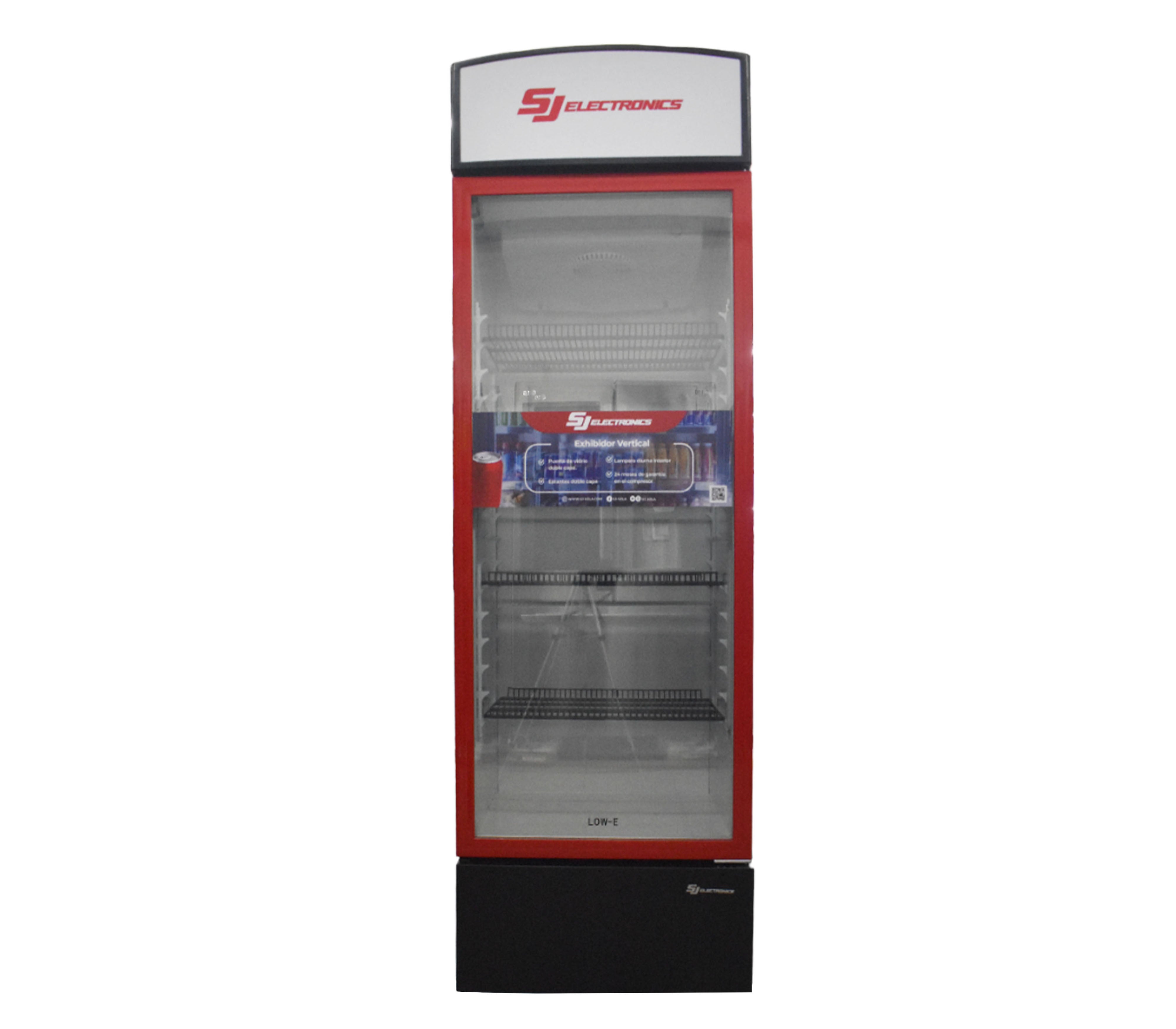 SJ 370 Vertical Display Showcase 370 Liters with Lock - Perfect for Retail Stores, Supermarkets, and Electronics Shops